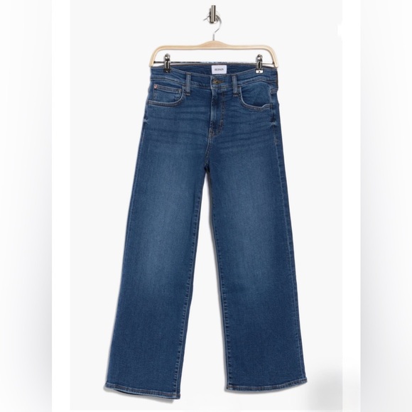 Hudson Rosalie High Waist Raw Hem Wide Leg Jeans Blue Size 25 - Picture 3 of 3